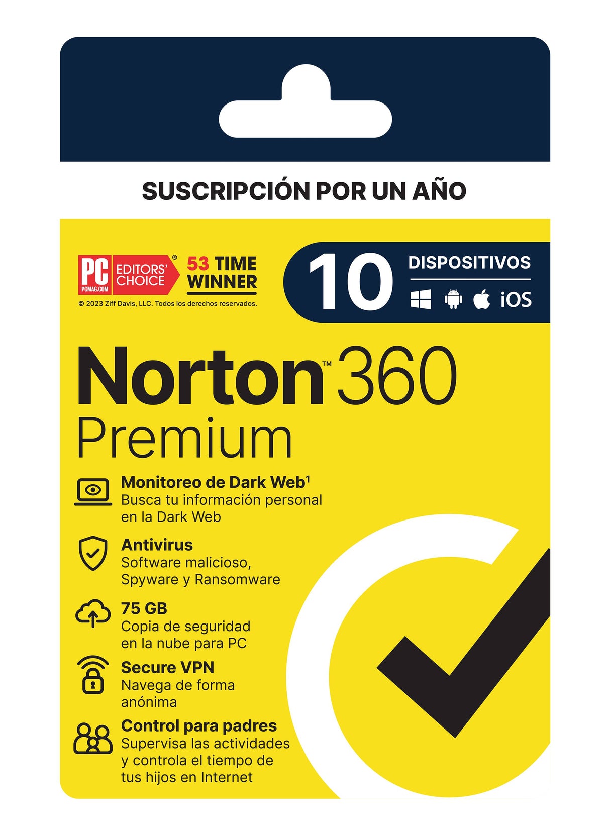 Antivirus NORTON 21443392, Protección para 3 Dispositivos, Actualizaciones Automáticas, Seguridad en Tiempo Real