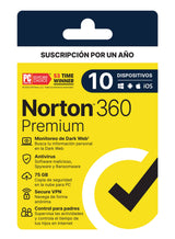 Norton Norton 360 Premium software de seguridad Seguridad de antivirus Licencia Completo Español