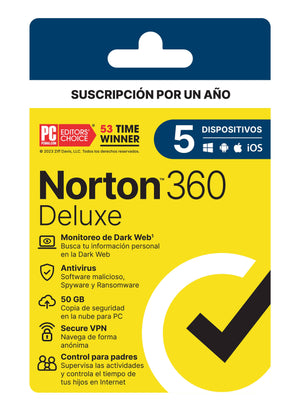 Norton Norton 360 Deluxe software de seguridad Seguridad de antivirus Licencia Completo Español