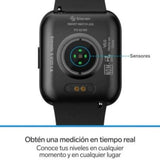 Smart Watch Steren Fitness/Sport Bluetooth IP67 Pantalla Touch 4.3 cm Negro - Resistente Agua 1.5m, Monitor Ritmo Cardíaco, GPS Integrado