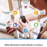 Smart Watch Steren Fitness/Sport Bluetooth IP67 Pantalla Touch 4.3 cm Negro - Resistente Agua 1.5m, Monitor Ritmo Cardíaco, GPS Integrado