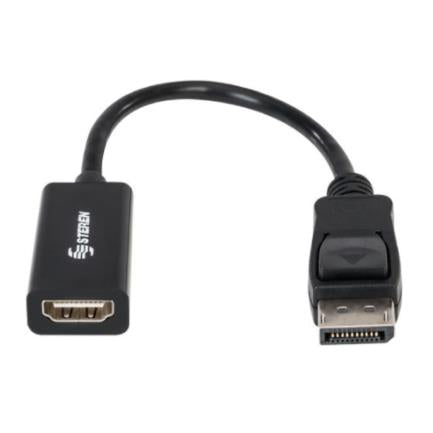 Adaptador Steren DisplayPort a HDMI Salida de Video Color Negro