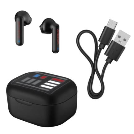 Audífonos Steren FreePods Touch TWS Bluetooth 5.0 Estuche Carga Inalámbrica IPX4 Negro