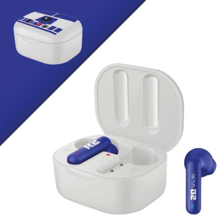 Audífonos Steren FreePods Touch TWS Star Wars Bluetooth Blanco, Estuche Carga Inalámbrica, Control Táctil