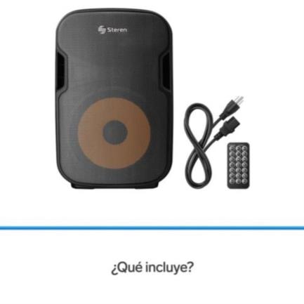 Bafle Steren 12" Semi Profesional Bluetooth/MP3/Aux 2300W PMPO Negro