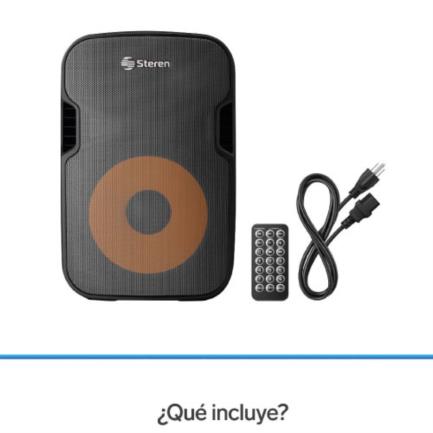 Bafle Steren Semi Profesional 15" Bluetooth/MP3/Aux/Micrófono 3000 W PMPO Negro