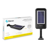 Lámpara LED Steren Sensor de Movimiento Panel Solar Batería Recargable Color Negro