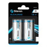 Steren BAT-D2 pila doméstica Batería de un solo uso D Alcalino