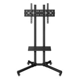 Soporte Steren Móvil para TV 19" a 83" Con Repisa, Soporta 60kg, Color Negro