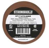 Panduit Cinta Eléctrica Stronghold ST17-075-66BR, 0.18mm Grosor, 19mm Ancho, 20.12m Largo