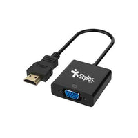 Stylos STACHV1B adaptador de cable de vídeo 0,15 m VGA (D-Sub) HDMI tipo A (Estándar) Negro