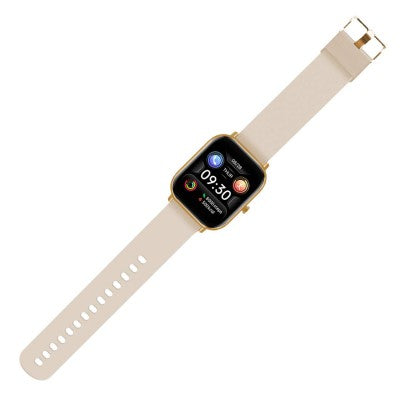 Smartwatch Stylos SW2 1.69", Compat Android, BT 4.0, Dorado - Resistente Agua IP68 - Monitor Ritmo Cardíaco