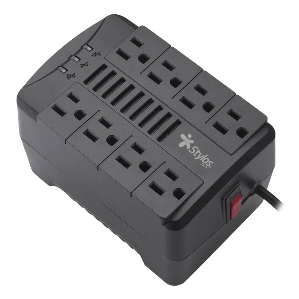 Stylos Regulador De Voltaje STRE650B, 1000VA/650W, 8 Contactos, 120V