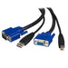 SVUSB2N1_10 - StarTech.com Cable de 3m KVM USB Universal 2 en 1 Teclado Negro 3 m USB USB
