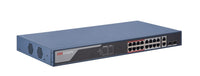 Switch PoE+ / Monitoreable / 16 puertos 10/100 Mbps PoE+ / 2 Puertos 1000 Mbps Uplink