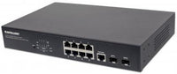 Intellinet Commutateur réseau (switch) Gigabit Ethernet PoE+ administrable via le Web 8 ports avec 2 ports SFP, IEEE 802