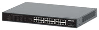 Intellinet Commutateur réseau (switch) Gigabit Ethernet PoE+ 24 ports avec 2 ports SFP, compatible IEEE 802.3at/af (PoE+