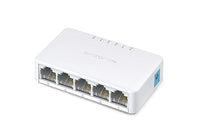 Mercusys MS105 dispositivo de redes No administrado Fast Ethernet (10/100) Blanco, Bidireccional completo (Full duplex)