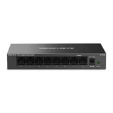 Mercusys MS108GS dispositivo de redes No administrado Gigabit Ethernet (10/100/1000) Negro, Bidireccional completo (Full duplex), Montaje de pared