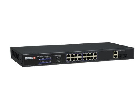 PROVISION-ISR Switch POES-16250C+2COMBO, 16 Puertos PoE, 250W, 2 Puertos Combo