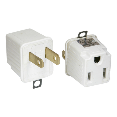 SYS-136074 - Adaptador de Aterrizado a Polarizado / 127V / 15A / ABS / 2 Piezas