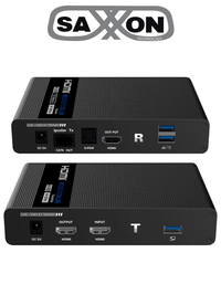 Saxxon LKV676KVM-PI extensor audio/video Transmisor y receptor de señales AV Negro