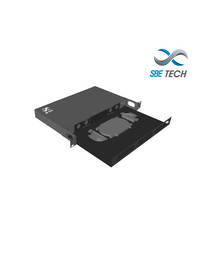 Distribuidor de fibra óptica SBE TECH SBE-DFO18D - Charola deslizable, 3 placas de acopladores, 1 UR
