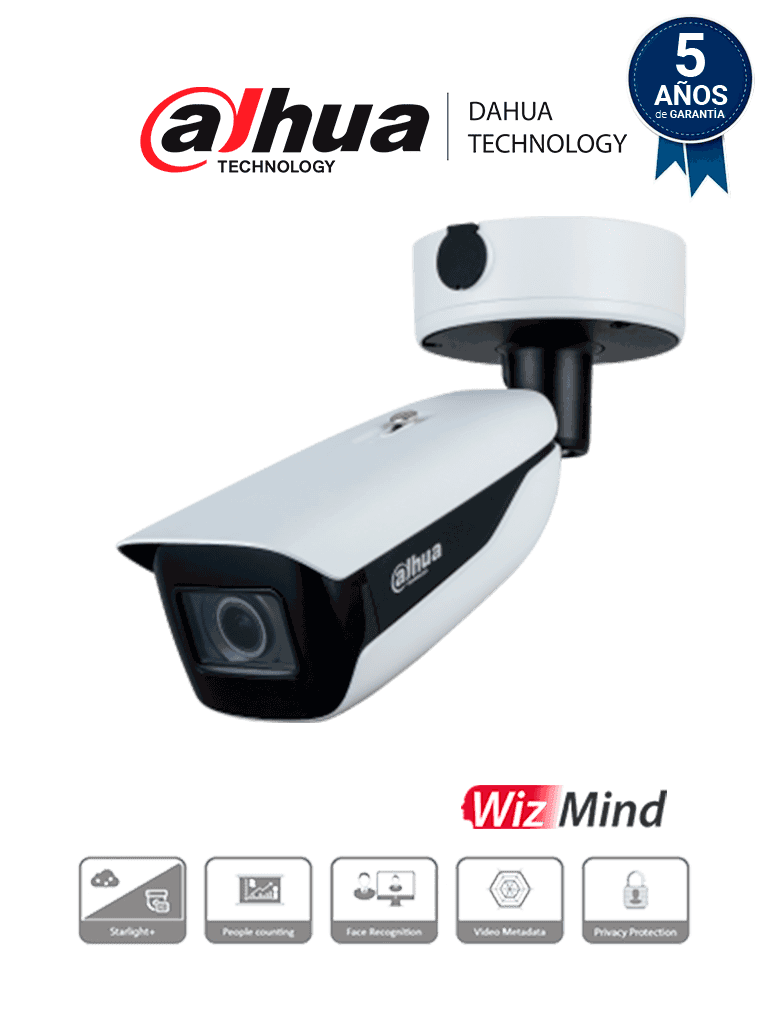 Dahua Cámara IP Bullet 4 MP DH-IPC-HFW7442HN-ZFR, IR 60 mts, WDR 140dB, ePoE