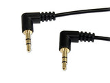 StarTech.com Cable de 91cm de Audio Estéreo 3,5mm Delgado de Ángulo Recto Acodado - Macho a Macho Cable 0,91 m 3,5mm Macho 3,5mm