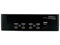 StarTech.com Conmutador Switch KVM 4 Ordenadores 2 Monitores Dobles DVI VGA Audio Puertos USB 1920x1440