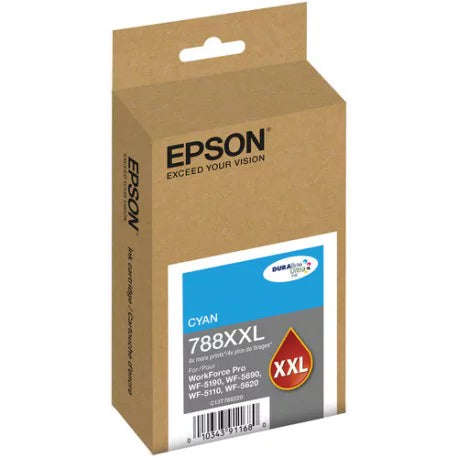 Tinta Epson 788Xxl Capacidad Extra Alta Wf-5190/Wf-5690 Color Cian - T788Xxl220-Al