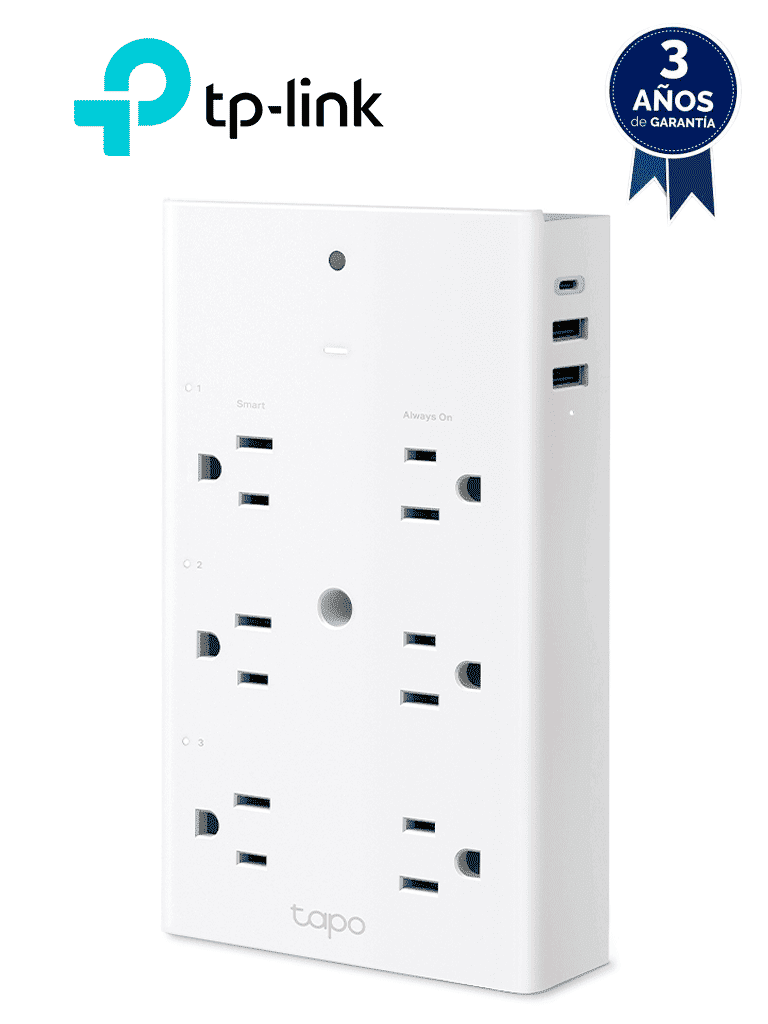 Regleta TP-Link Tapo P306 WiFi Exterior 6 Contactos USB-C PD QC3.0 18W 2025TPL