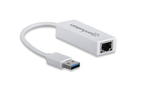 Manhattan Adaptador de red Gigabit USB-A, 10/100/1000 Mbps, 5 Gbps (USB 3.2 Gen1 / USB 3.0), Ethernet RJ45, blanco, 3 años de garantía, equivalente a USB31000SW tarjetas de red Alámbrico USB Ethernet 1