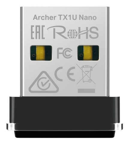 Archer TX1U Nano - Adaptador inalámbrico Nano USB 2.0  Wi-Fi 6 TP-Link Archer TX1U Nano AX3000 MU-MIMO OFDMA seguridad WEP WPA-PSK/WPA2-PSK