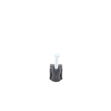 Grapa THORSMAN TC-710-RC reforzada para cable redondo de 7mm color negro (100pzs) (3103-00300)