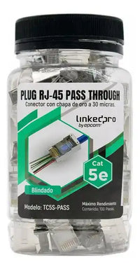 LinkedPRO TC5S-PASS conector RJ-45 Transparente