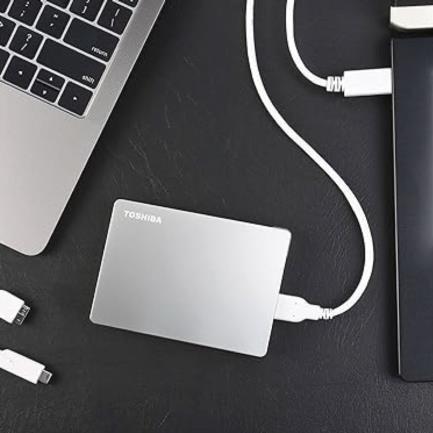 Disco Duro Externo Toshiba Canvio Flex 2.5" 1TB USB Plata 5400 RPM 128MB Cache