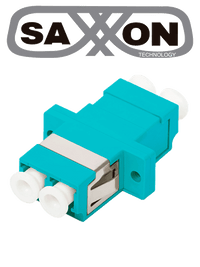 Adaptador de fibra lc om3 aqua duplex, saxxon jalc3cd, unidad JALC3CD