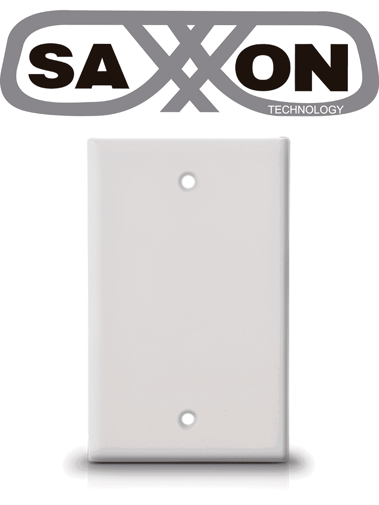 Placa de pared ciega SAXXON A175 - Sin puertos / Color blanco / Instalación fácil