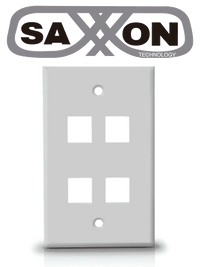 Placa de Pared SAXXON A1754A Vertical 4 Puertos Keystone Blanco