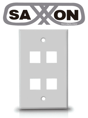 Placa de Pared SAXXON A1754A Vertical 4 Puertos Keystone Blanco