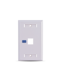 Placa de Pared Vertical SAXXON A1751E, 1 Puerto Keystone, Color Blanco, Etiquetas