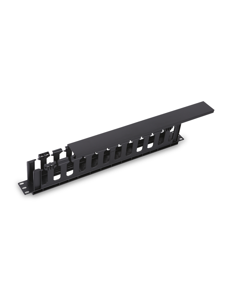 Organizador de cable horizontal 1U SAXXON J6068 / Plástico / Un lado / Rack