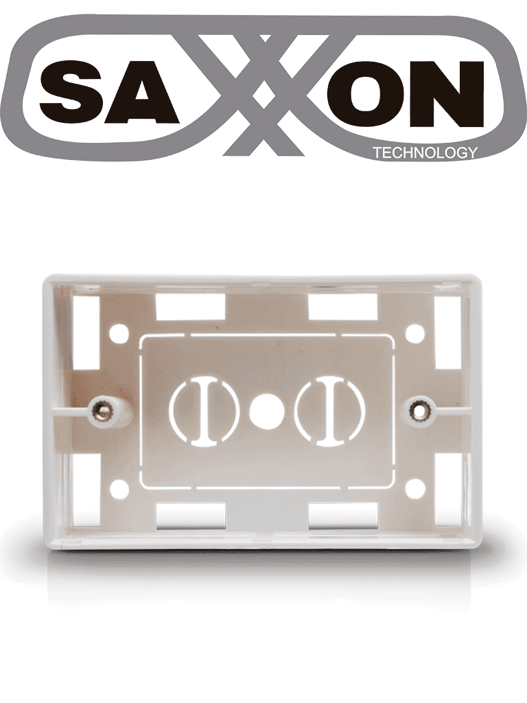 Caja para placa de pared SAXXON A164B, Usos Multiples, Color Blanco, 1 Gang, 4 Puertos Ethernet