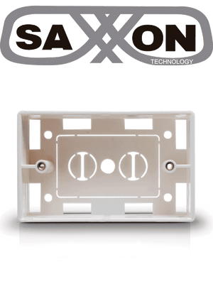 Caja para placa de pared SAXXON A164B, Usos Multiples, Color Blanco, 1 Gang, 4 Puertos Ethernet