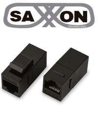 Cople SAXXON M225 RJ45 / RJ45 Hembra a RJ45 Hembra / CAT 5E / Color Negro