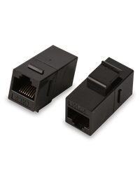 Cople RJ45 / RJ45 Hembra a RJ45 Hembra CAT 6 Negro - SAXXON M226, Alta Velocidad 10 Gbps