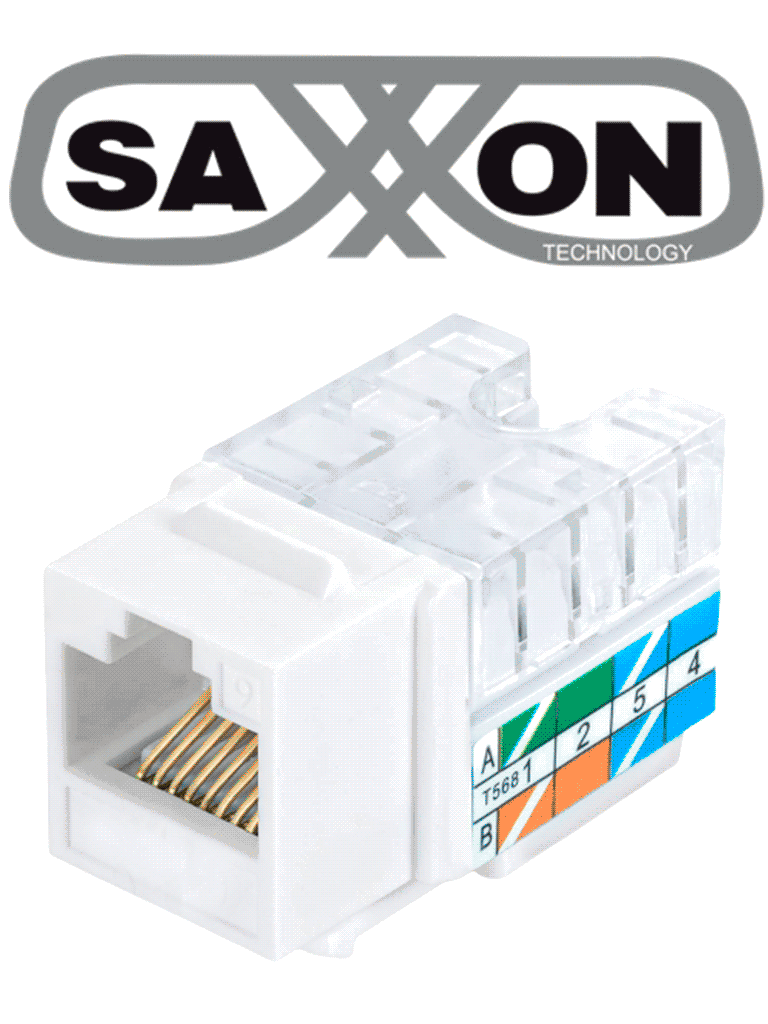 Modulo jack keystone RJ45 CAT 5E 8 Hilos AWG 22-26 Blanco