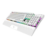 Balam Rush BR-936798 teclado Juego USB Blanco, Tamaño completo (100%), Alámbrico, Interruptor mecánico