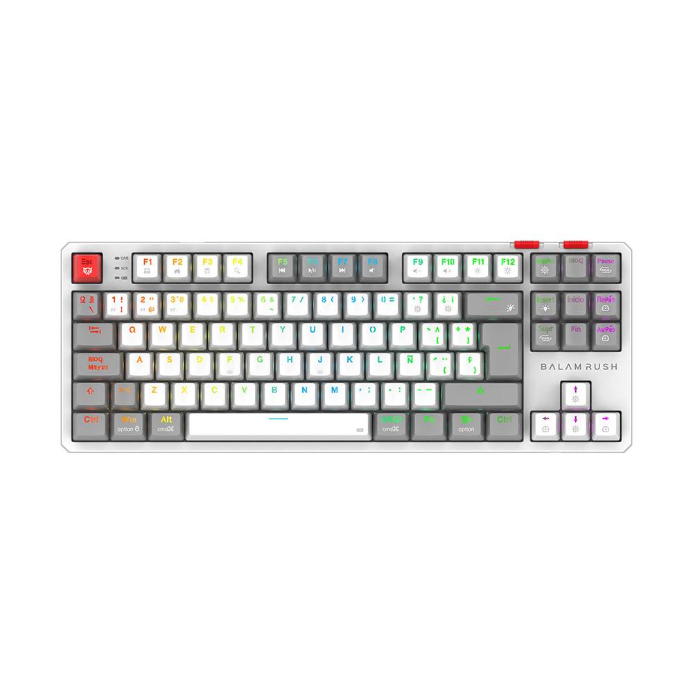 Teclado Gaming Balam Rush GK990 con Retroiluminación RGB, 104 Teclas Anti-ghosting y Reposamuñecas Ergonómico